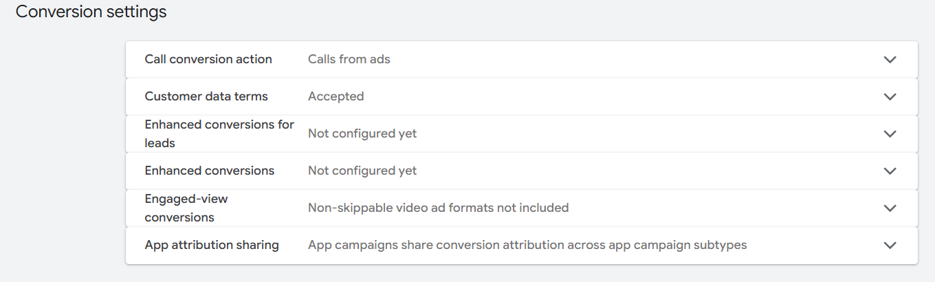 The Customer data terms row showing a status of Accepted.